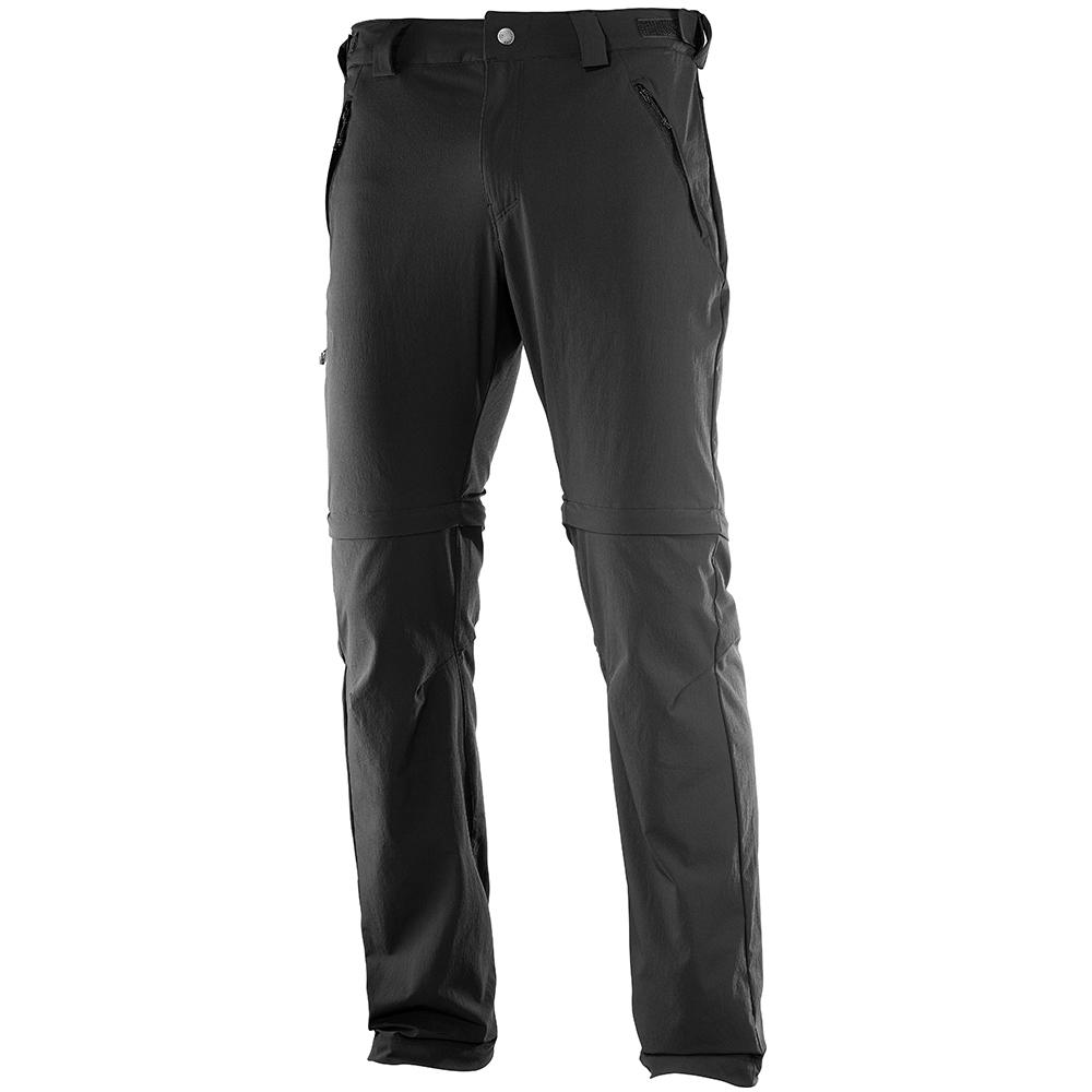 SALOMON WAYFARER STRAIGHT ZIP M Philippines - Men's Pants - Black | 205961-VKH